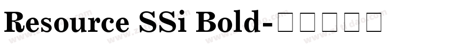 Resource SSi Bold字体转换